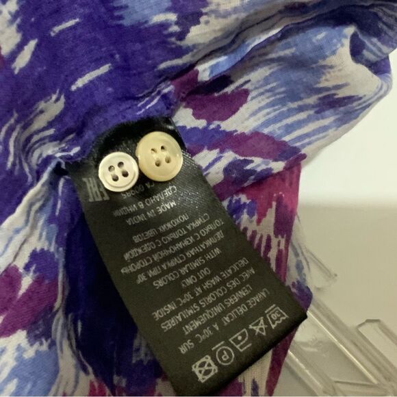 Isabel Marant Etoile Maria Ikat Floral Button Closure Top Blouse Size 36 NWOT - Picture 7 of 8